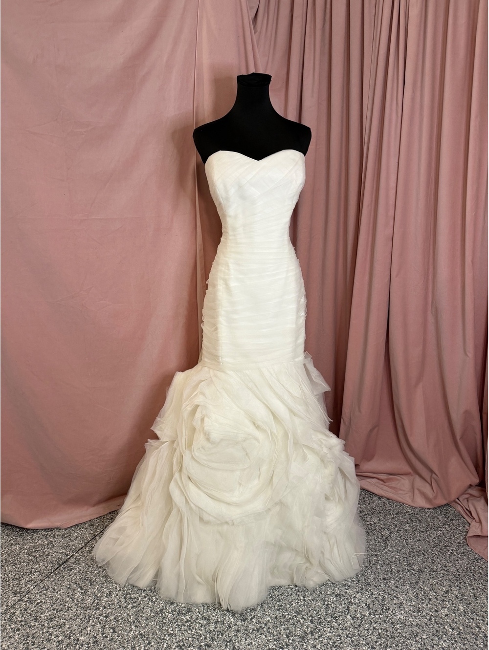 Maggie Sottero Couture Strapless Mermaid Wedding Dress Size 18 Ivory